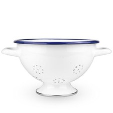 Emaille Seiher Sieb Durchschlag Küchensieb Münder Abtropfschale Nudelsieb 