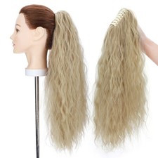 DE Klammer on Pferdeschwanz Zopf Haarteil Lang Haarverlängerung Echt Natürlich
