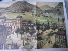 Post Archiv E Edition N 48 Anschauungstafel Post & Eisenbahn ca. 1865