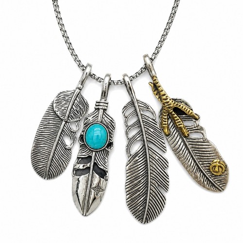 Feder halskette boho indianer - boho,