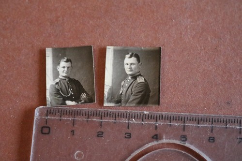 Zwei alte miniatur fotos - zwei,