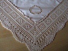 Tischdecke Mitteldecke Handarbeit ca. 75 x 75cm