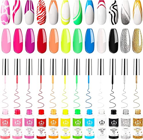 Gel liner nail - liner, pen