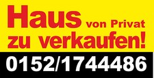 wetterfestes Banner mit Ösen Haus von Privat zu verkaufen 100x50cm