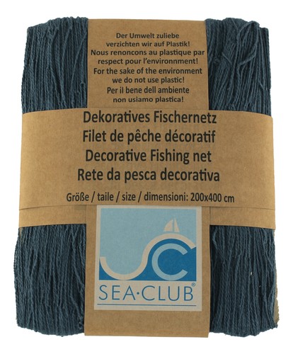 Deko fischernetz blau 2 x - blau,