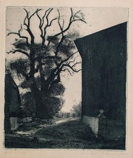 Manfred Butzmann Linde Gehöft Ostdeutsche Kunst Berlint signiert Radierung 1978