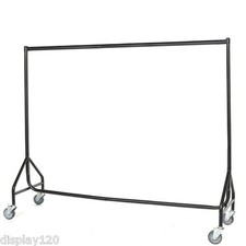 Verstärkte 6 Fuß strapazierfähige Kleidung Kleidungsstück hängende Stange & 4 x 3" Gummi Rollen 