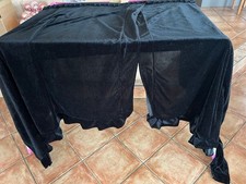 Klavierabdeckung schwarz Samt