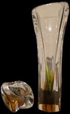 Bohemia Glas Set Vase + Ascher
