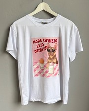 T- Shirt Weiß Rosa Bunt