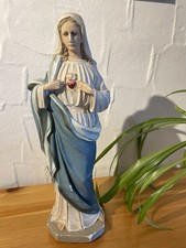 Große Maria Madonna Statue Skulptur Heiligenfigur Mutter Gottes Jesus 43,5cm alt