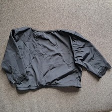 Bodyshaping Top Schwarz Gr.M Kurzarm  Spitze Ärmel Tiefem Rückenausschnitt Neu!