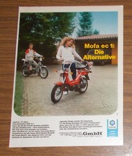 Seltene Werbung Piaggio VESPA ec 1 Mofa - Die Alternative 1982