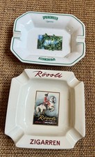 2 alte Zigarren/Cigaretten Aschenbecher Rössli + Springwater - Aschenbecher