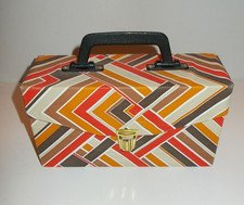 Kassettenkoffer Box MC Koffer Musikkassetten kultige Streifen 70er JahreVintage