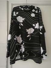 Elegantes Shirt XXL 52/54 schwarz/weiß/silber 95% Baumwolle Steilmann ungetragen