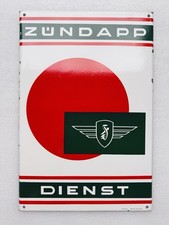 Emailschild Zündapp Motorrad Dienst - 60x40cm - Original um 1950