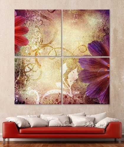 Violet pages abstrakt leinwand - violet,