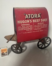 Alte Werbung Werbewagen Blech Weißblech Holz "ATORA" Hugon's Beef Suet England
