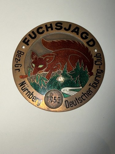 Plakette email fuchs jagd - ,