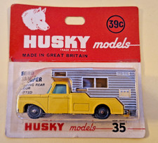 Husky Models No. 35 Ford Camper -gelb- Modellauto auf Karte, neuw. in OVP