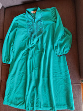 Hauskleid Nachtkleid Türkisgrün, Gr. M