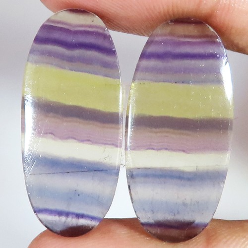 Natürlich fluorit paar oval - natürlich,