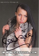 Signierte Autogrammkarte Ceetzie alias Jady-Ink 10 x 15 cm