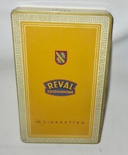 Vintage alte Zigaretten-Blechdose  REVAL Goldschnitt 48 CIGARETTEN 50/60er Jahre