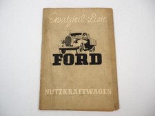 Ford Nutzkraftwagen LKW 4 und 8 Zylinder G987T G917T Ersatzteilliste 1940