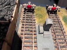 H0 2 Prellböcke mit Beleuchtung aus Anlagen Rückbau