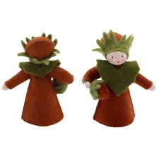 Jahreszeitentisch Waldorf-Püppchen - Haselnussprinz kleine Filzpuppe