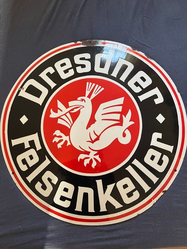 Emaille schild bier dresdener - emaille,