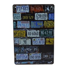 Reklame Blechschild Retro Auto