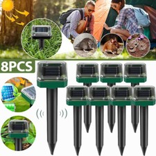 8pcs Solar Maulwurfschreck Wühlmausschreck Maulwurf Maulwurffalle Abwehr Maus