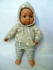 Handarbeit Kaputzenpullover Set Hoodie Hose Puppenkleidung Re born Baby 43-46cm