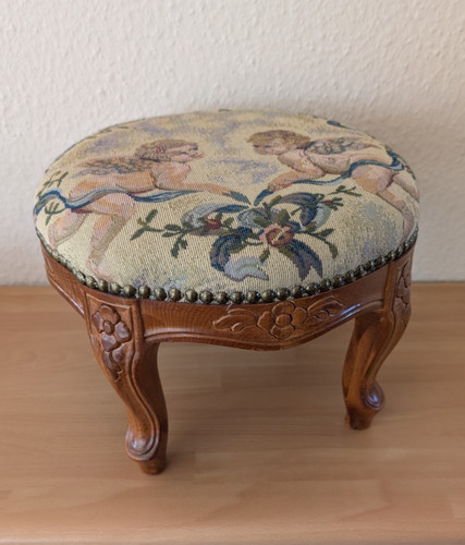 Vintage schemel rund - vintage, ,