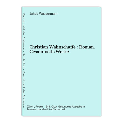 Christian wahnschaffe roman - christian, :