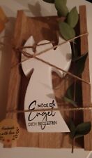 Raysin Deko Engel modern in Holzverpackung Geschenk Kommunion Taufe Konfirmation