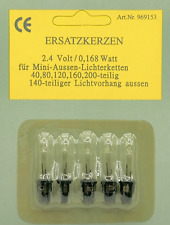 Ersatzbirnen Ersatzkerzen Eisregen Aussen Lichterkette 2,4V 0,168 Watt 5x Hellum