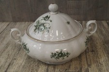 Terrine Suppenterrine mit Deckel Seltmann Weiden grüne Rose mit Goldrand