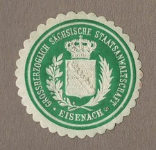 Siegelmarke GROSSHERZOGLICH