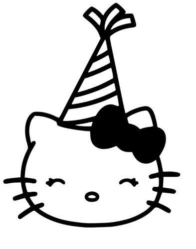 Hello kitty aufkleber - 8cm, x