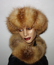 Fuchs Pelz Stirnband Rotfuchs Fell Haarband Schal Kragen Sky Band Real Fox Fur