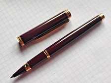 Roller Kugelschreiber WATERMAN GENTLEMAN Lacquer Brown Gold Plated 1990 France