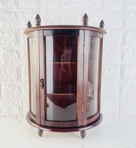 Vintage holzvitrine mit - vintage,