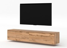 AX LIVING Lowboard Loriano TV Schrank 100/180/200/300 Weiß/Braun/Beige