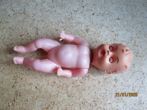 Blue box babypuppe - babypuppe,, vintage