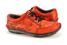 Carinii Gr.38 Damen Halbschuhe Schnürschuhe Slipper Sneaker Rot TOP  J 492