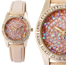 Damenuhr Armbanduhr Beige Gold